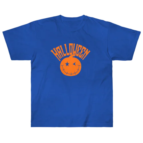 ハロウィンオレンジ文字かぼちゃ アーク ジャック・オー・ランタン Heavyweight T-Shirt