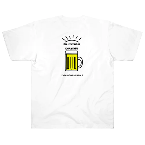 summer drink beer ヘビーウェイトTシャツ