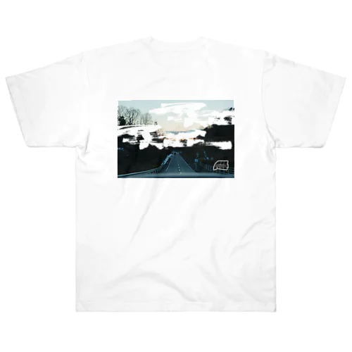 夕暮れの道 Heavyweight T-Shirt