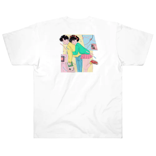 男の子と女の子 Heavyweight T-Shirt