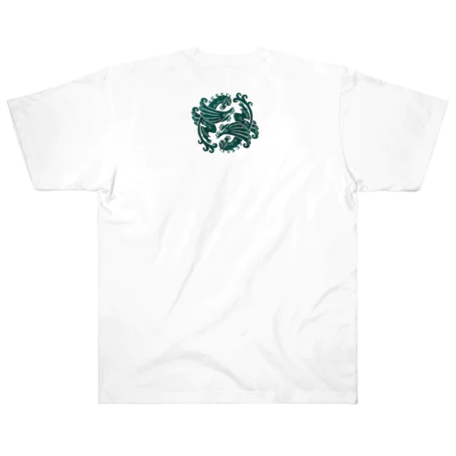 羽人　向かい紋風 Heavyweight T-Shirt