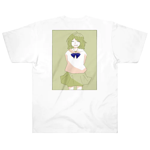 色ガール 黄緑ちゃん Heavyweight T-Shirt