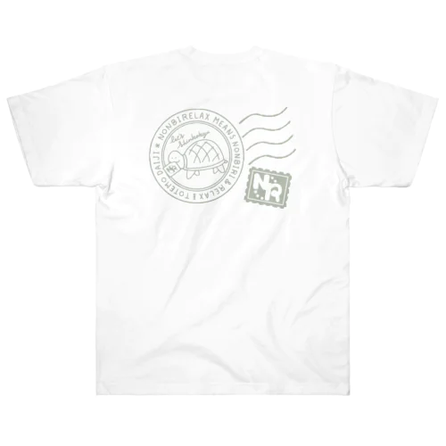 NONBIRelax 切手ぽいやつ（green） Heavyweight T-Shirt