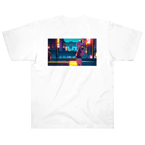 CYBER PUNK GIRL#2 Heavyweight T-Shirt