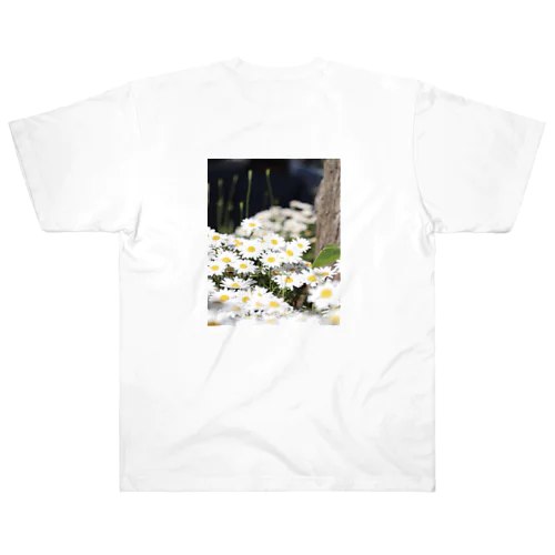 White Flowers ヘビーウェイトTシャツ