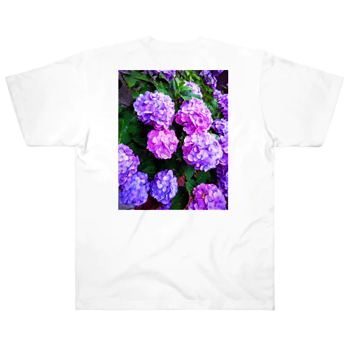 紫陽花(梅雨) Heavyweight T-Shirt