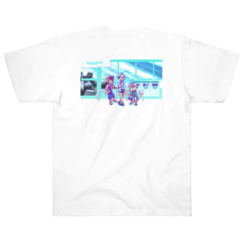 リヤヌコおもい サマージャム（背面「海か！？」）【前面ロゴ】 ヘビーウェイトTシャツ
