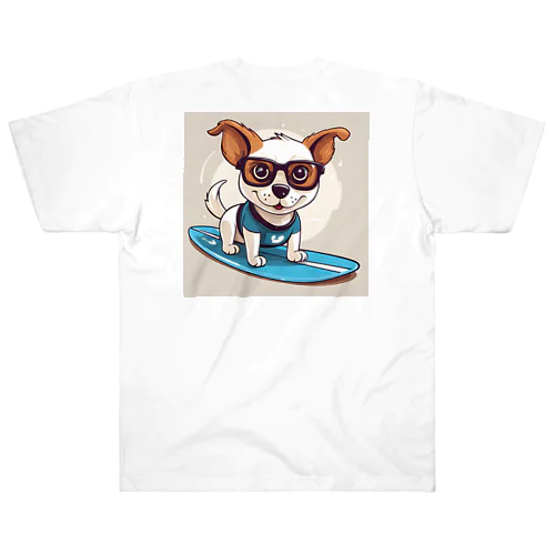 サーフィン犬 ヘビーウェイトTシャツ