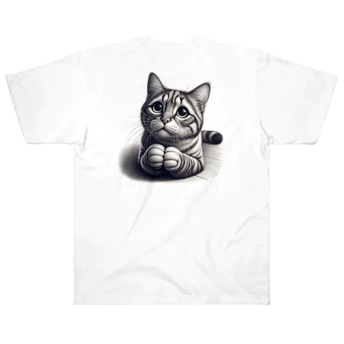 おねだり猫 ヘビーウェイトTシャツ