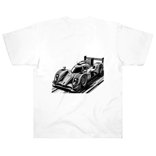 シャープなデザインのスポーツカー Heavyweight T-Shirt