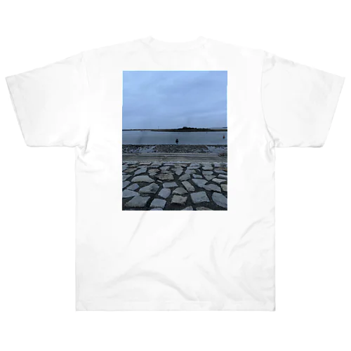海背景デブ ヘビーウェイトTシャツ