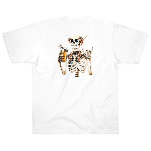 drunk skelton Heavyweight T-Shirt