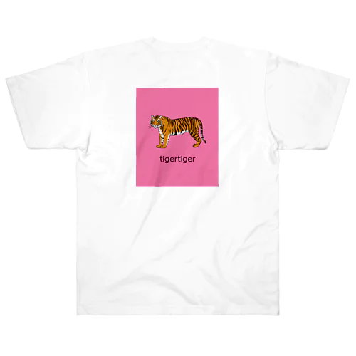  tigertiger ピンク ヘビーウェイトTシャツ