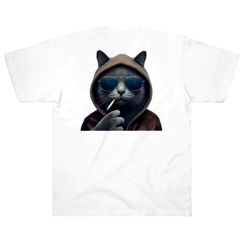 Smoking Cat Heavyweight T-Shirt