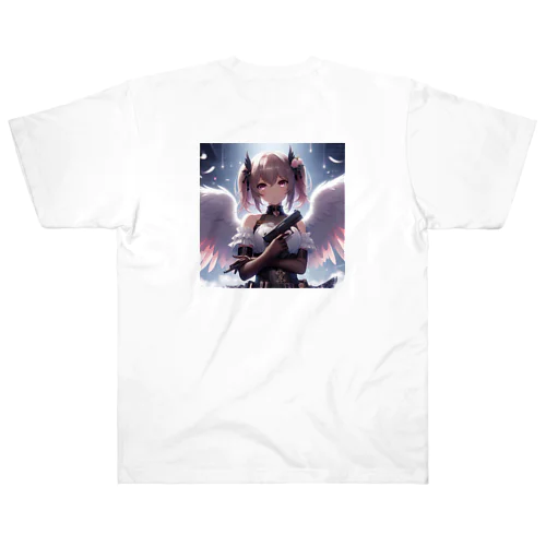 堕天使少女ハンドガン Heavyweight T-Shirt