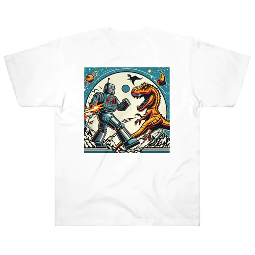 ロボットと恐竜の戦いシリーズ Heavyweight T-Shirt