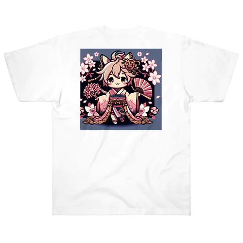 桜舞う ヘビーウェイトTシャツ