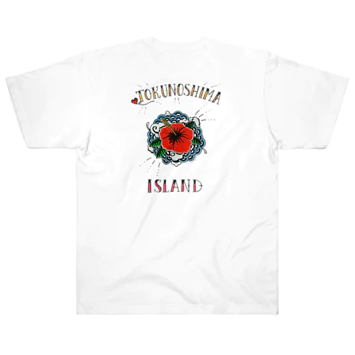 VIRTUEｰISLAND T-shirt（ハイビスカス） ヘビーウェイトTシャツ