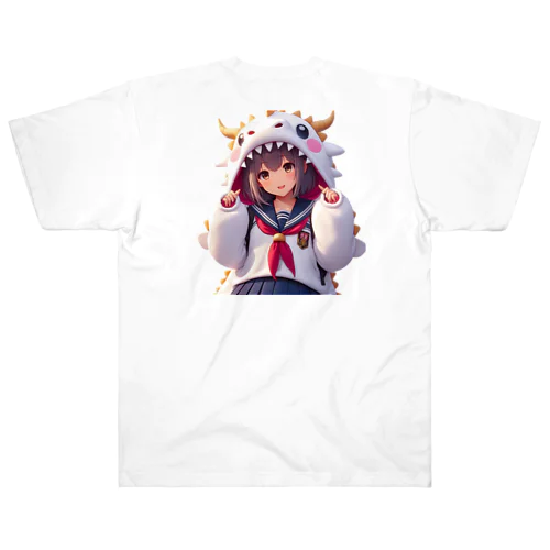 ドラ娘！ホワイト ヘビーウェイトTシャツ