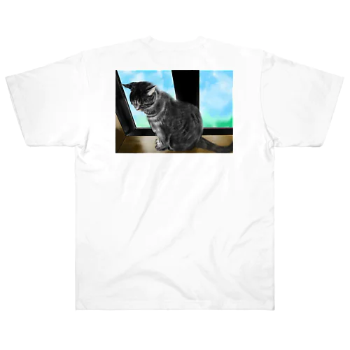 Cats ＆ Window Heavyweight T-Shirt