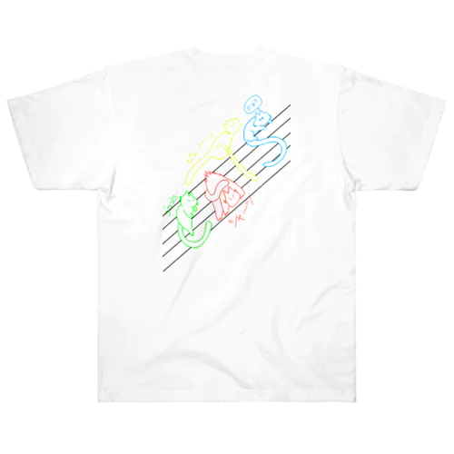 ネコ文字 Heavyweight T-Shirt