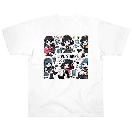 可愛い女の子 ヘビーウェイトTシャツ