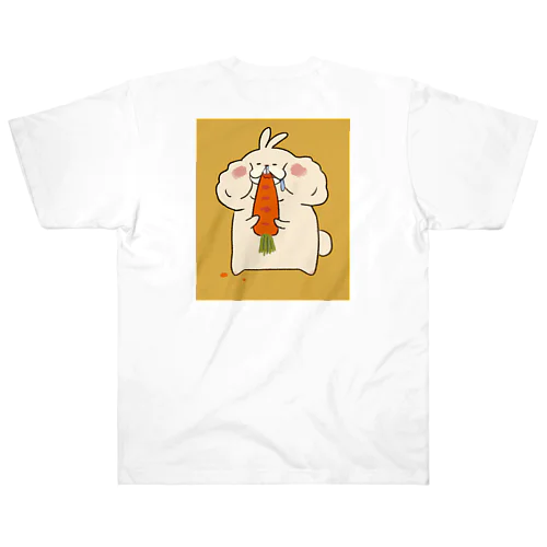 バッグプリント モグモグうさぎティーシャツ Heavyweight T-Shirt