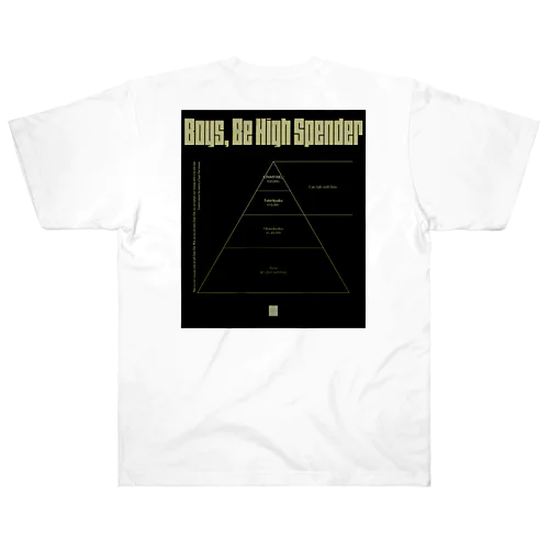 太客ピラミッド（Four-stage pyramid）前面ロゴなし ヘビーウェイトTシャツ
