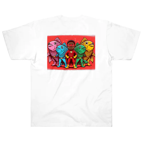 魚戦隊サカナまん！ Heavyweight T-Shirt