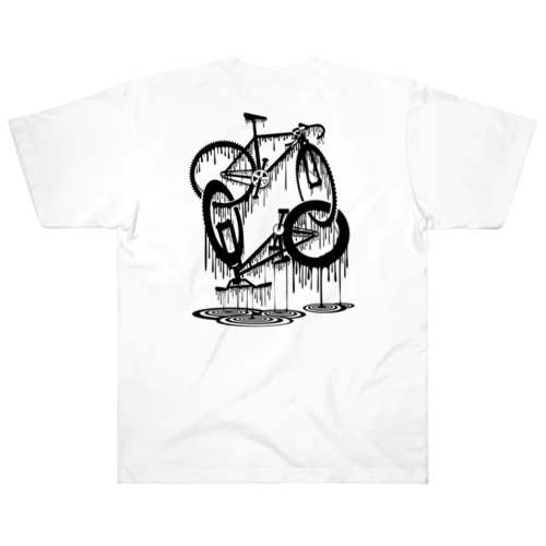 melted bikes #2 (black ink) ヘビーウェイトTシャツ