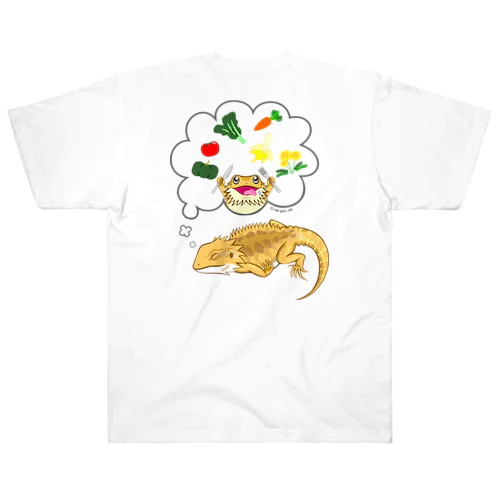 夢見るフトアゴちゃんバックプリント Heavyweight T-Shirt