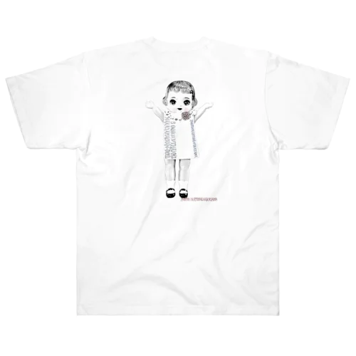 【300ホロワセルロイド人形ミーコ】全身タイプ Heavyweight T-Shirt