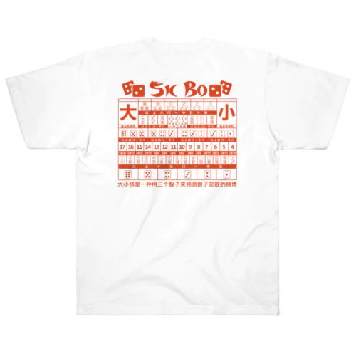 【裏・赤】SICBO【大小】 Heavyweight T-Shirt