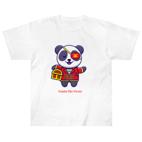 海賊パンダさん Heavyweight T-Shirt