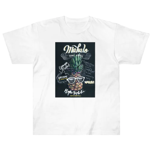 パイナップルチョークアートレタリング Heavyweight T-Shirt