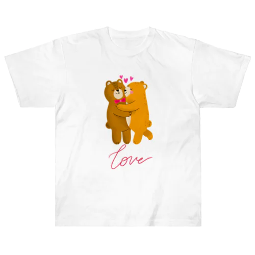 くまちゃん in LOVE ヘビーウェイトTシャツ