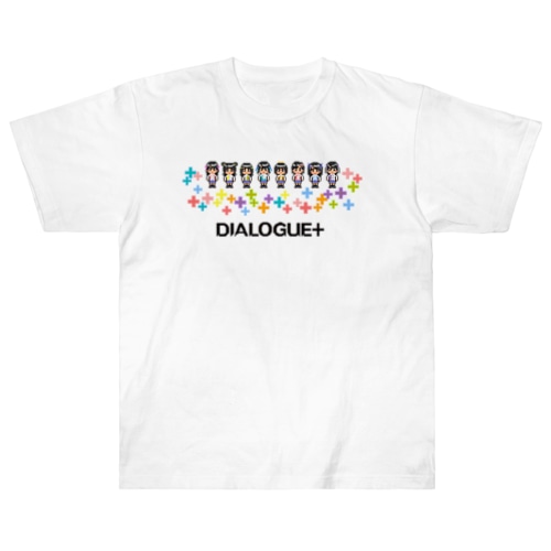 ドットDIALOGUE＋ 箱推しヘビーウェイトTシャツ(白) Heavyweight T-Shirt