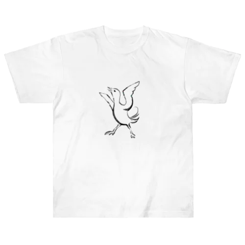 飛べない鳥のかけるん ヘビーウェイトTシャツ