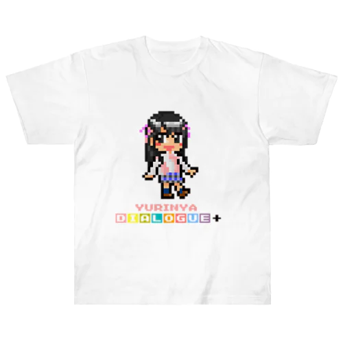 ドットDIALOGUE＋ ゆりにゃ推しヘビーウェイトTシャツ(白) ヘビーウェイトTシャツ