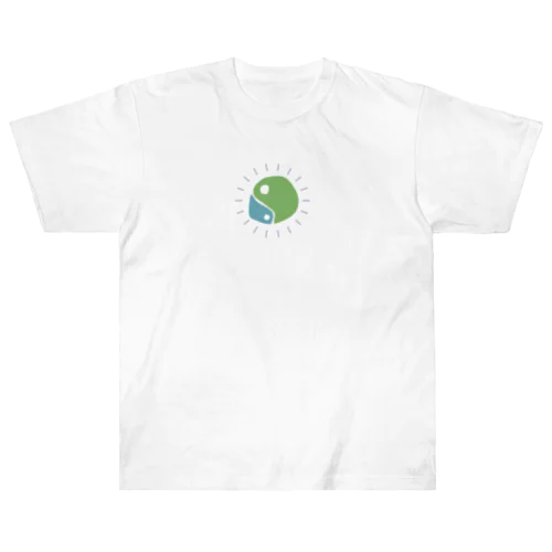 ゆるマガタマ（水色×黄緑） ヘビーウェイトTシャツ