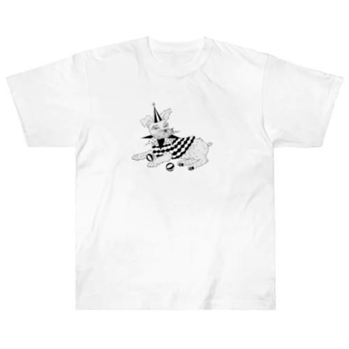 clown schnauzer ヘビーウェイトTシャツ