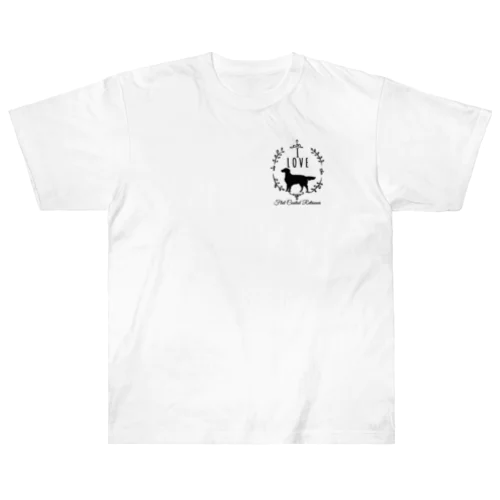 ilove-フラットコーテッドレトリバー Heavyweight T-Shirt