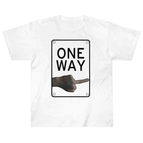 ONE WAY （the finger） Heavyweight T-Shirt