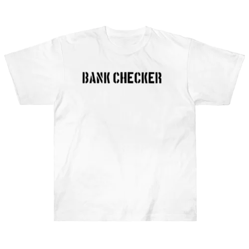 Bankchecker　黒プリ Heavyweight T-Shirt