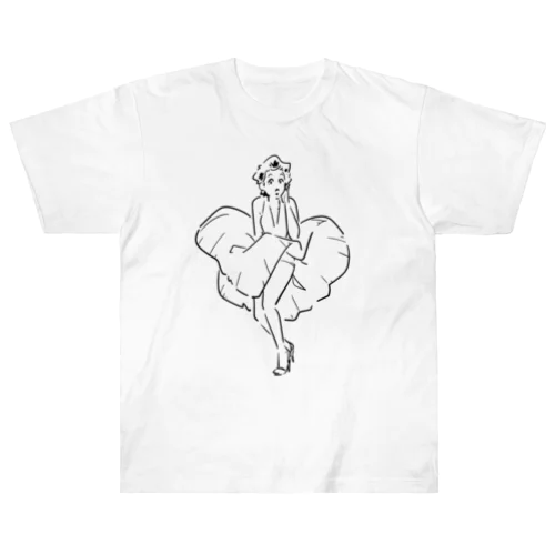 マリリン・モンロー（Marilyn Monroe) Heavyweight T-Shirt