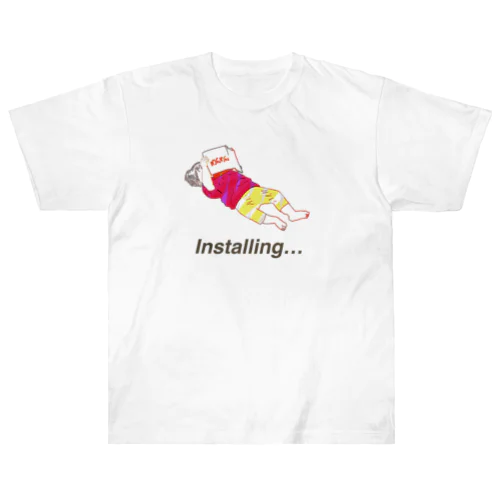 Installing :わんわん ヘビーウェイトTシャツ