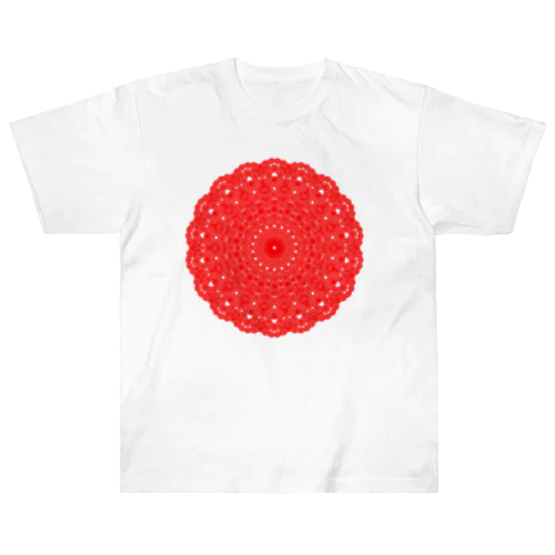 雪の華④レッド Heavyweight T-Shirt