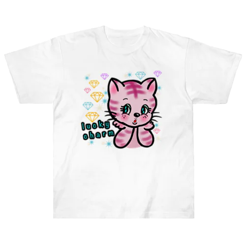 ピンクベリーキャット♡ Heavyweight T-Shirt