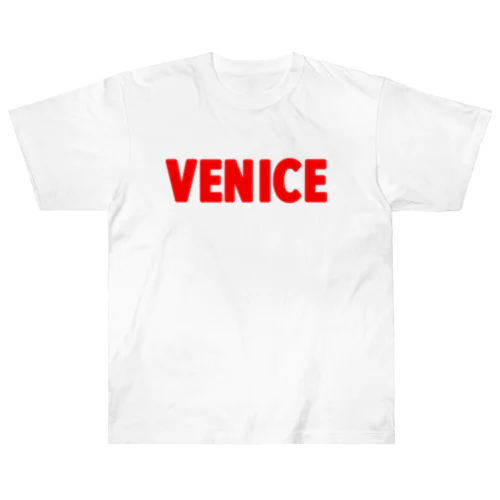 Venice レッド ヘビーウェイトTシャツ