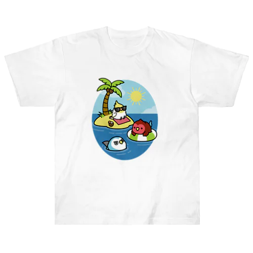 Chubby Bird 南の島で夏休み Heavyweight T-Shirt